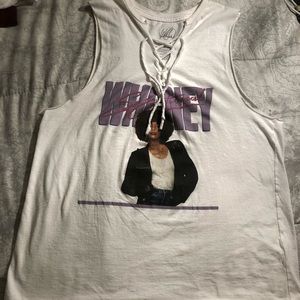 Whitney Houston print tank top